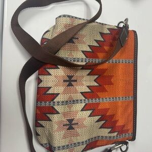 Montana West Orange and Brown Crossbody Bag